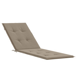 Coussin de chaise de terrasse taupe (75+105)x50x3 cm