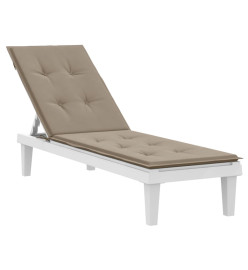 Coussin de chaise de terrasse taupe (75+105)x50x3 cm