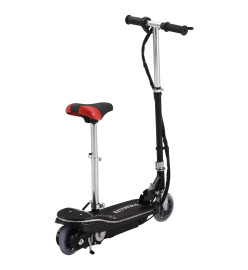 Trottinette électrique avec selle et LED 120 W Noir