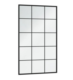 Miroirs muraux 4 pcs noir 100x60 cm métal