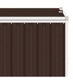 Abri de poubelle triple Marron 213x81x121 cm Acier