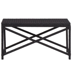 Banc de jardin 80 cm Résine tressée Noir