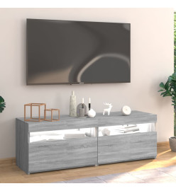 Meuble TV avec lumières LED sonoma gris 120x35x40 cm