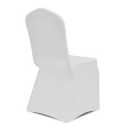 Housse de chaise extensible 100 pcs Blanc