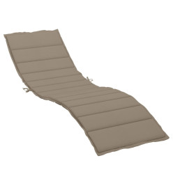 Coussin de chaise longue taupe 200x60x3 cm tissu oxford