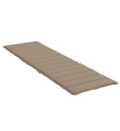 Coussin de chaise longue taupe 200x60x3 cm tissu oxford