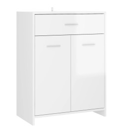 Armoire de salle de bain Blanc brillant 60x33x80 cm Aggloméré