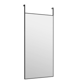 Miroir de porte Noir 40x80 cm Verre et aluminium