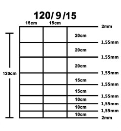 Clôture de jardin Acier galvanisé 50x1,2 m Argenté