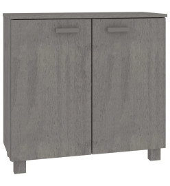 Buffet HAMAR Gris clair 85x35x80 cm Bois massif de pin