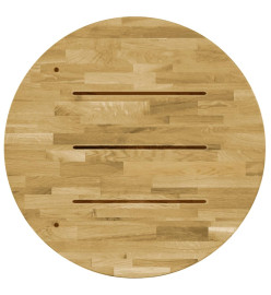 Dessus de table Bois de chêne massif Rond 23 mm 600 mm