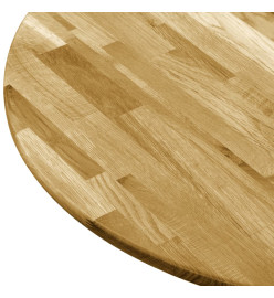 Dessus de table Bois de chêne massif Rond 23 mm 600 mm