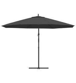 Parasol en porte-à-faux avec poteau Aluminium 350 cm Anthracite