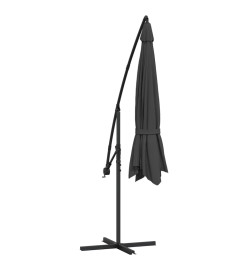 Parasol en porte-à-faux avec poteau Aluminium 350 cm Anthracite