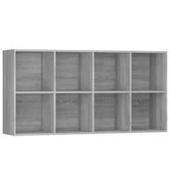 Bibliothèque/Buffet Sonoma gris 66x30x130 cm Bois d'ingénierie