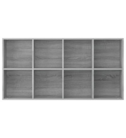 Bibliothèque/Buffet Sonoma gris 66x30x130 cm Bois d'ingénierie