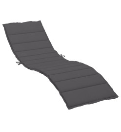 Coussin de chaise longue anthracite 200x70x3 cm tissu oxford