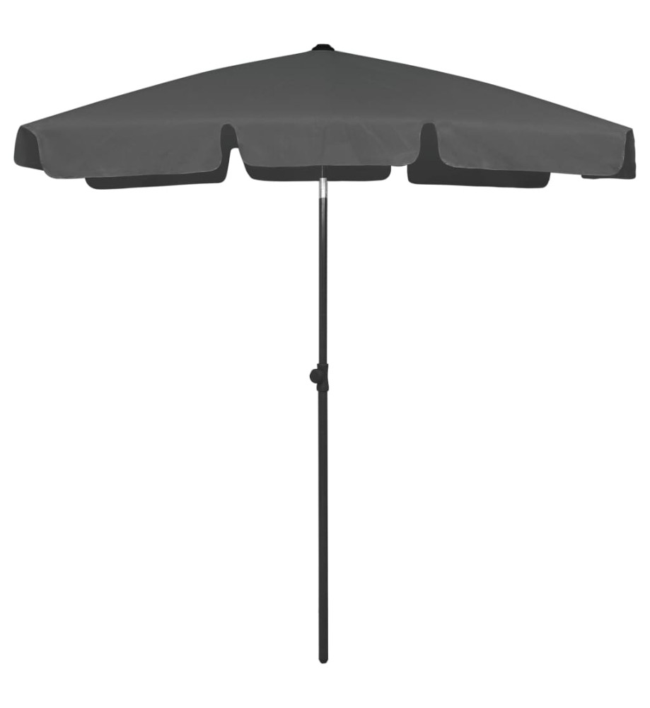 Parasol de plage anthracite 180x120 cm