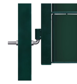 Portail de clôture PVC et acier 100x204 cm Vert