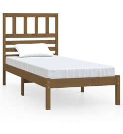 Cadre de lit Marron miel Bois de pin massif 100x200 cm