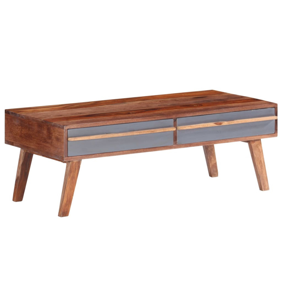 Table basse Gris 110x50x40 cm Bois massif