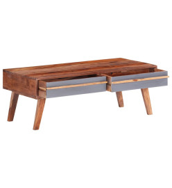 Table basse Gris 110x50x40 cm Bois massif