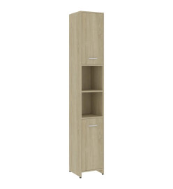 Armoire de salle de bain Chêne sonoma 30x30x183,5 cm Aggloméré