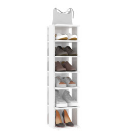 Armoire à chaussures Blanc brillant 27,5x27x102 cm