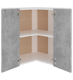 Armoire d'angle suspendue Gris béton 57x57x60 cm Aggloméré