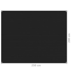 Tapis de tente 250x200 cm Noir