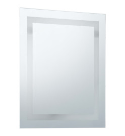 Miroir à LED pour salle de bains et capteur tactile 60x80 cm