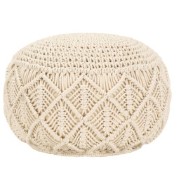 Pouf fait à la main en macramé 45 x 30 cm Coton