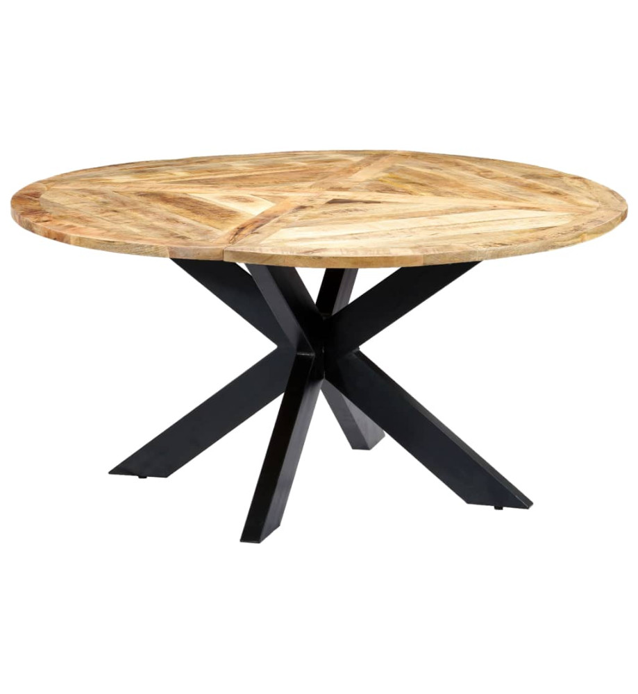 Table de salle à manger Rond 150x76 cm Bois de manguier massif