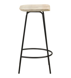 Tabourets de bar lot de 4 bois de manguier massif