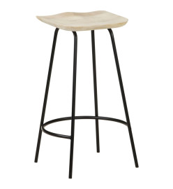 Tabourets de bar lot de 4 bois de manguier massif