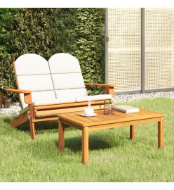 Ensemble de salon de jardin Adirondack 2 pcs bois acacia solide