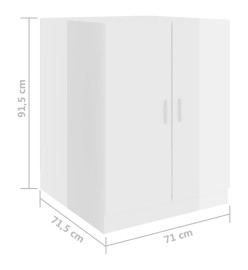 Meuble pour machine à laver Blanc brillant 71x71,5x91,5 cm