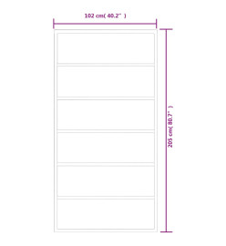 Porte coulissante Verre ESG et aluminium 102x205 cm Noir