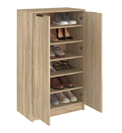 Armoire à chaussures Chêne sonoma 59x35x100cm Bois d'ingénierie