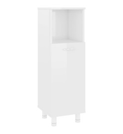 Armoire de salle de bain Blanc brillant 30x30x95 cm Aggloméré