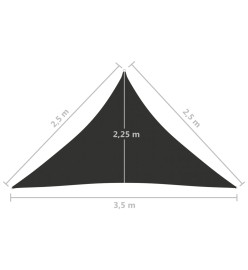 Voile de parasol Tissu Oxford triangulaire 2,5x2,5x3,5 m