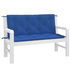 Coussins de banc de jardin 2 pcs bleu 120x50x7 cm tissu Oxford