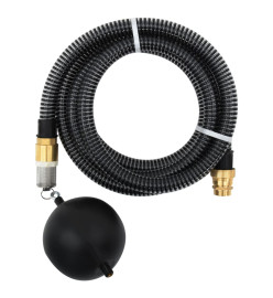 Tuyau d'aspiration avec raccords en laiton noir 1,1" 10 m PVC