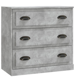 Buffets 2 pcs gris béton bois d'ingénierie