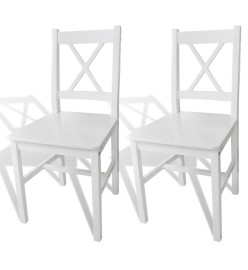 Chaises à manger lot de 2 blanc bois de pin