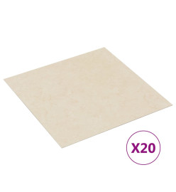 Planches de plancher autoadhésives 20 pcs PVC 1,86 m² Beige