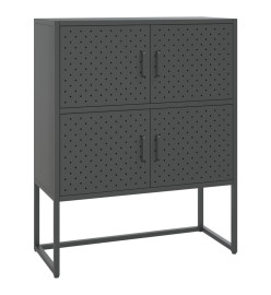 Buffet haut Anthracite 80x35x100 cm Acier