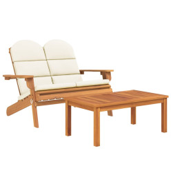 Ensemble de salon de jardin Adirondack 4 pcs bois acacia solide
