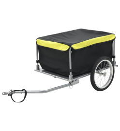 Remorque de bicyclette Noir et jaune 65 kg