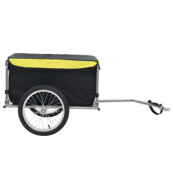 Remorque de bicyclette Noir et jaune 65 kg